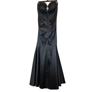Vintage Y2K Jump Apparel Strapless Formal Mermaid Gown Sweetheart Glam size 12